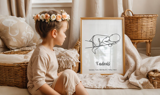Narodenie bábätka: Plagát pre špeciálnu spomienku