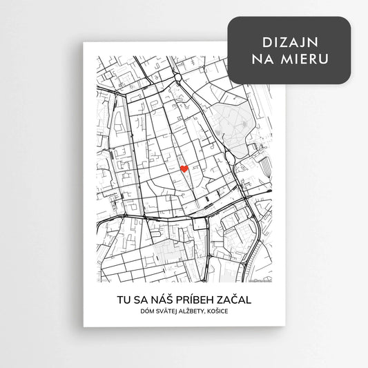 Tu sa náš príbeh začal - personalizovaný plagát