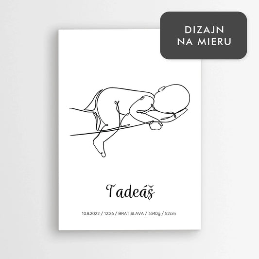 Dieťa na rukách - personalizovaný plagát