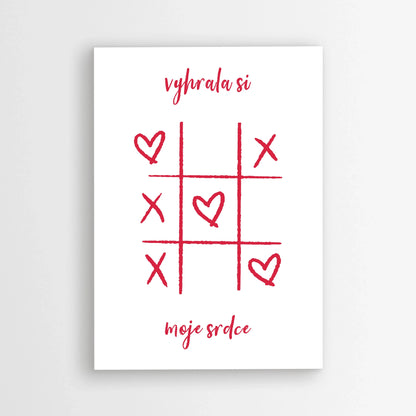 Moderný obraz ako darček z lásky - Zaľúbené piškvorky