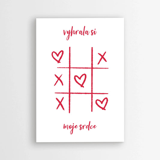 Moderný obraz ako darček z lásky - Zaľúbené piškvorky