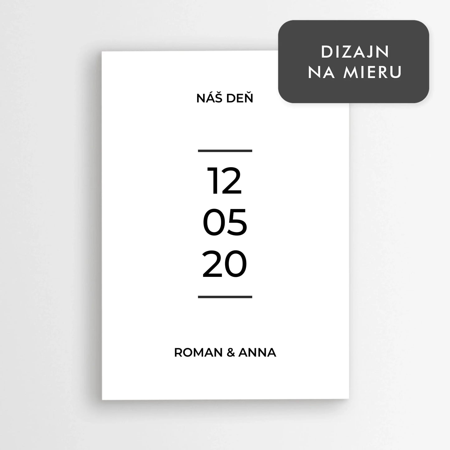 Náš dátum - personalizovaný plagát