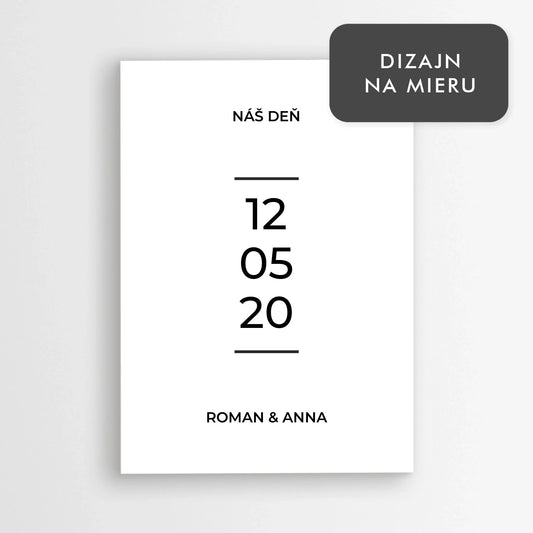 Náš dátum - personalizovaný plagát