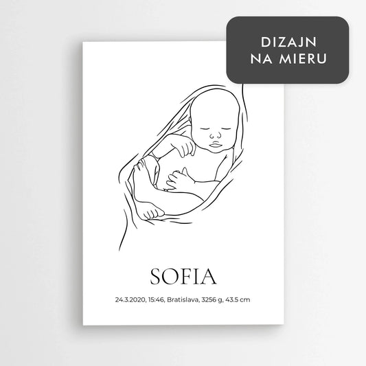 Narodenie dieťatka - personalizovaný plagát