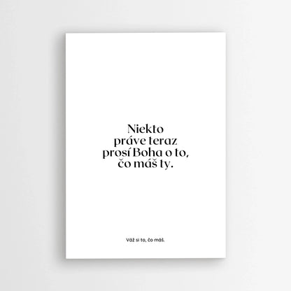 Vďačnosť - Náboženský motivačný plagát