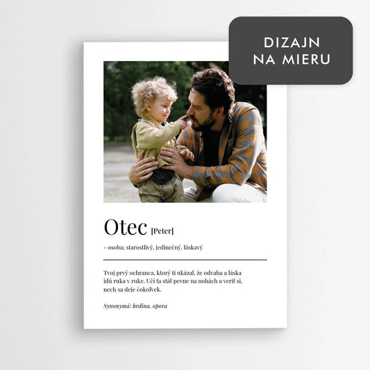 Personalizovaný plagát pre otca s vašou fotkou a textom