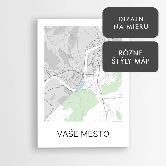 Personalizovaná mapa mesta – vyberte si miesto a doplňte názov