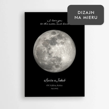 Personalizovaný plagát fázy mesiaca – noc, keď ste sa stretli | Mesiac podľa dátumu a miesta