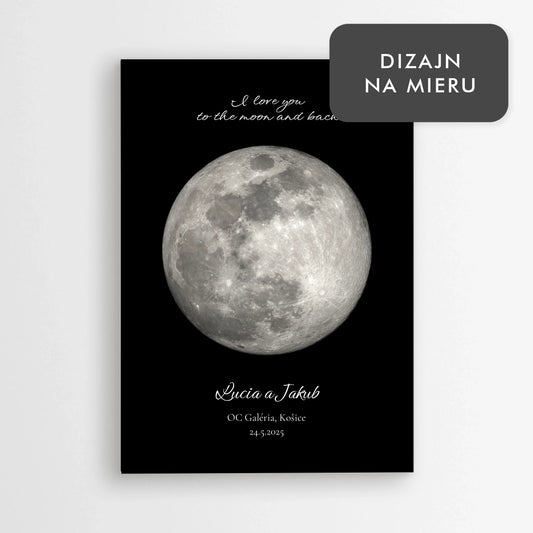 Personalizovaný plagát fázy mesiaca – noc, keď ste sa stretli | Mesiac podľa dátumu a miesta
