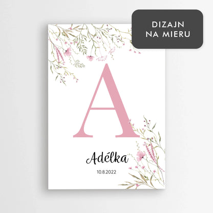 Personalizovaný plagát s menom dieťaťa do detskej izby