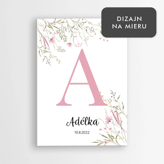 Personalizovaný plagát s menom dieťaťa do detskej izby